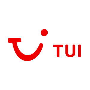 Red TUI logo with a stylized smiley face and the letters TUI.
